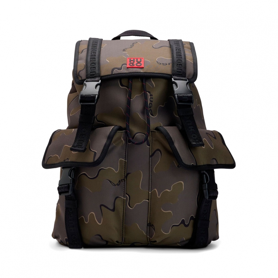 SAC À DOS AVEC IMPRIMÉ CAMOUFLAGE ET LOGO