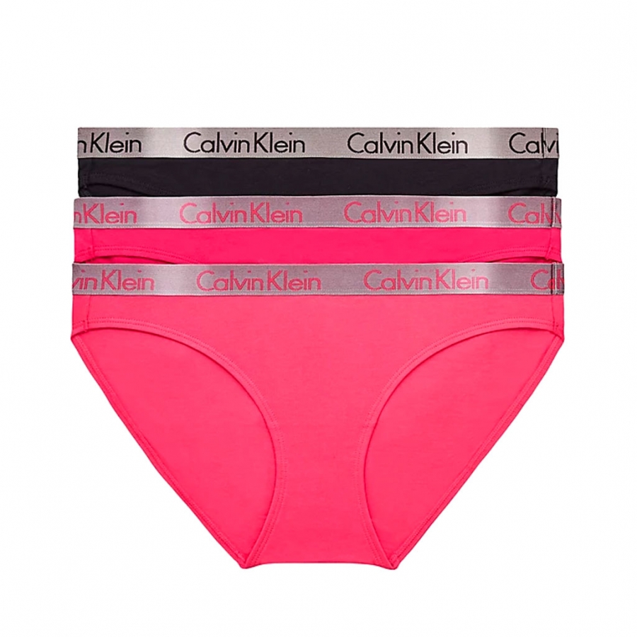 Panties Calvin Klein Radiant Cotton Thong 3-Pack Pink Splendor