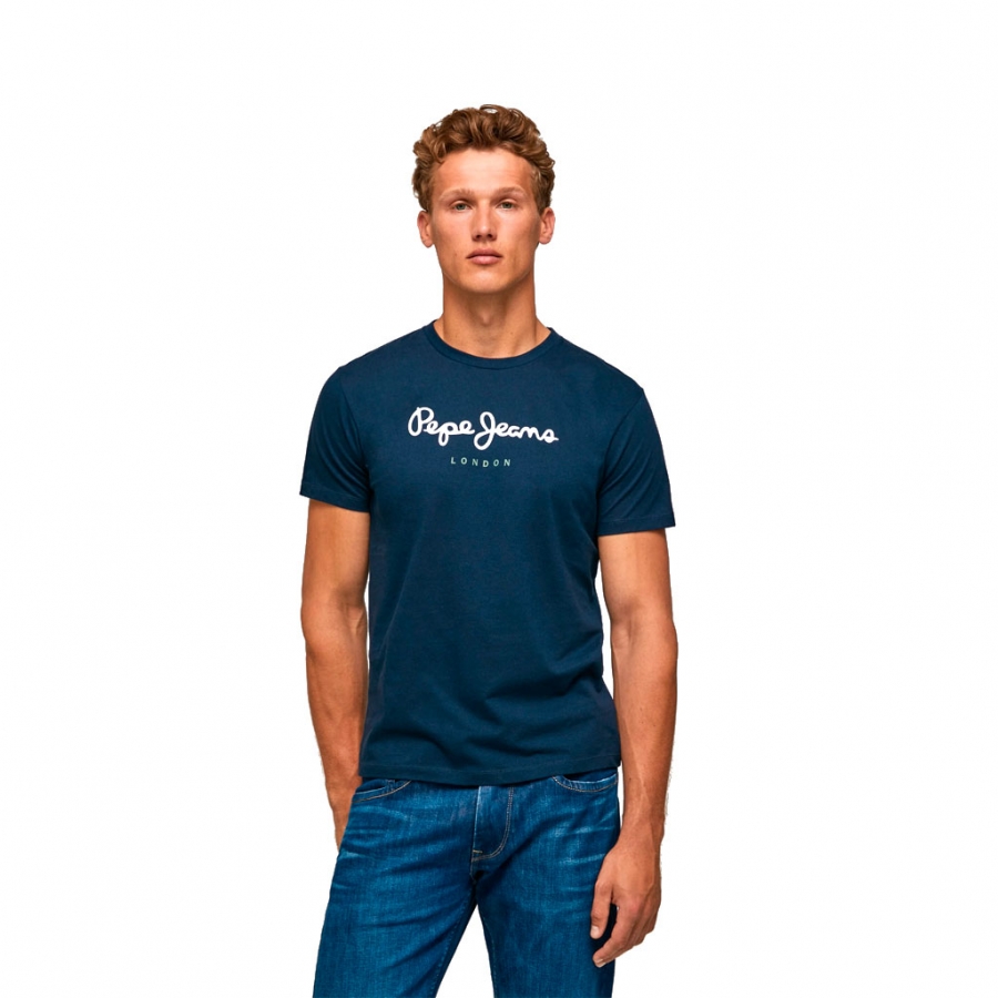 T-SHIRT AUS BAUMWOLLE MIT LOGODRUCK