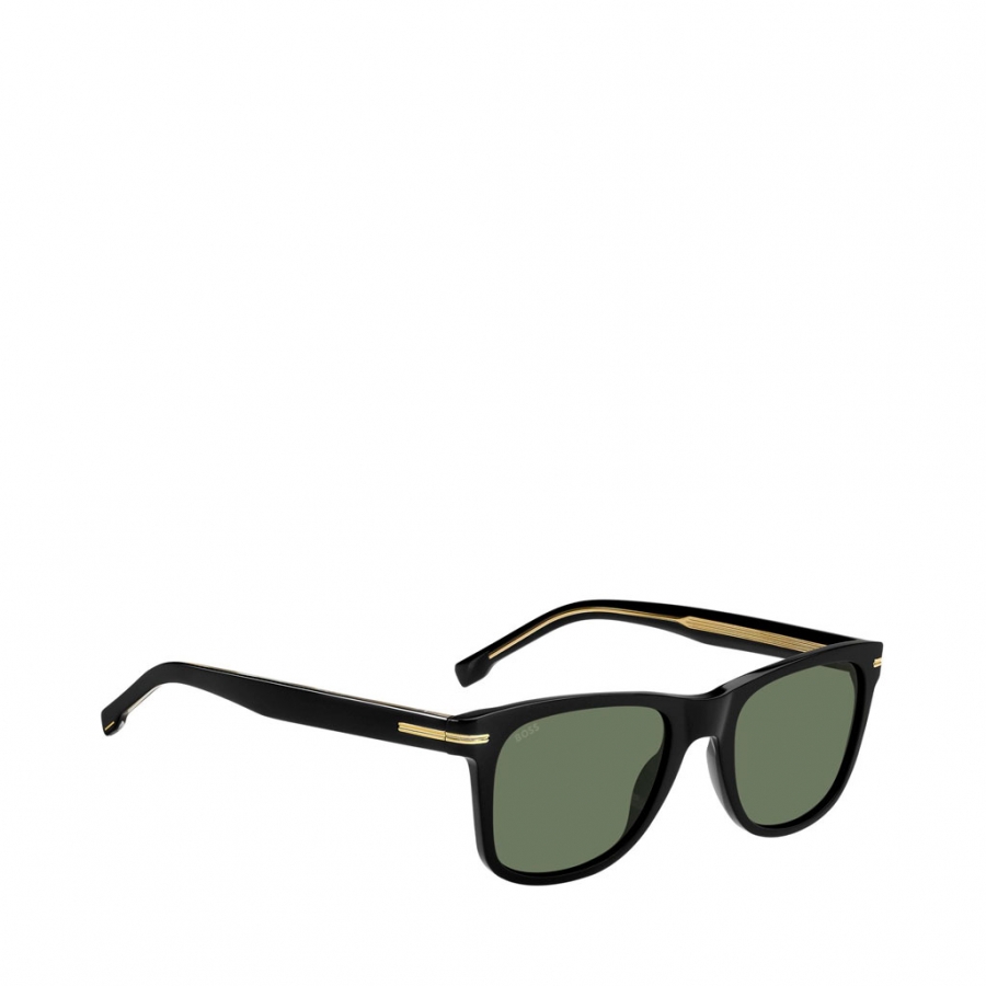 BLACK ACETATE SUNGLASSES WITH CHARACTERISTIC GOLD DETAILS