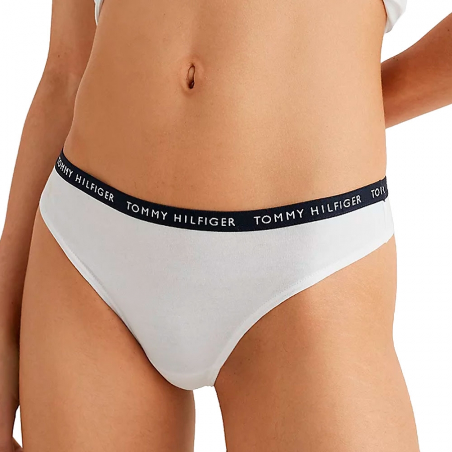 PACK OF 3 THONGS WITH LOGO ON THE WAIST