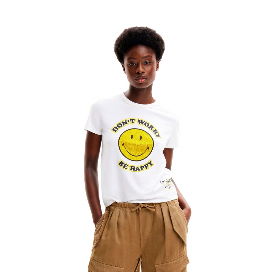 mehr-smiley-weisses-t-shirt