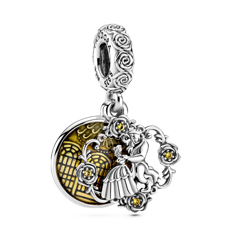 disney-x-colgante-799014c01-disney-beauty-and-the-beast-sterling-dangle-with-blazing-yellow-crystal-and-yellow-enamel