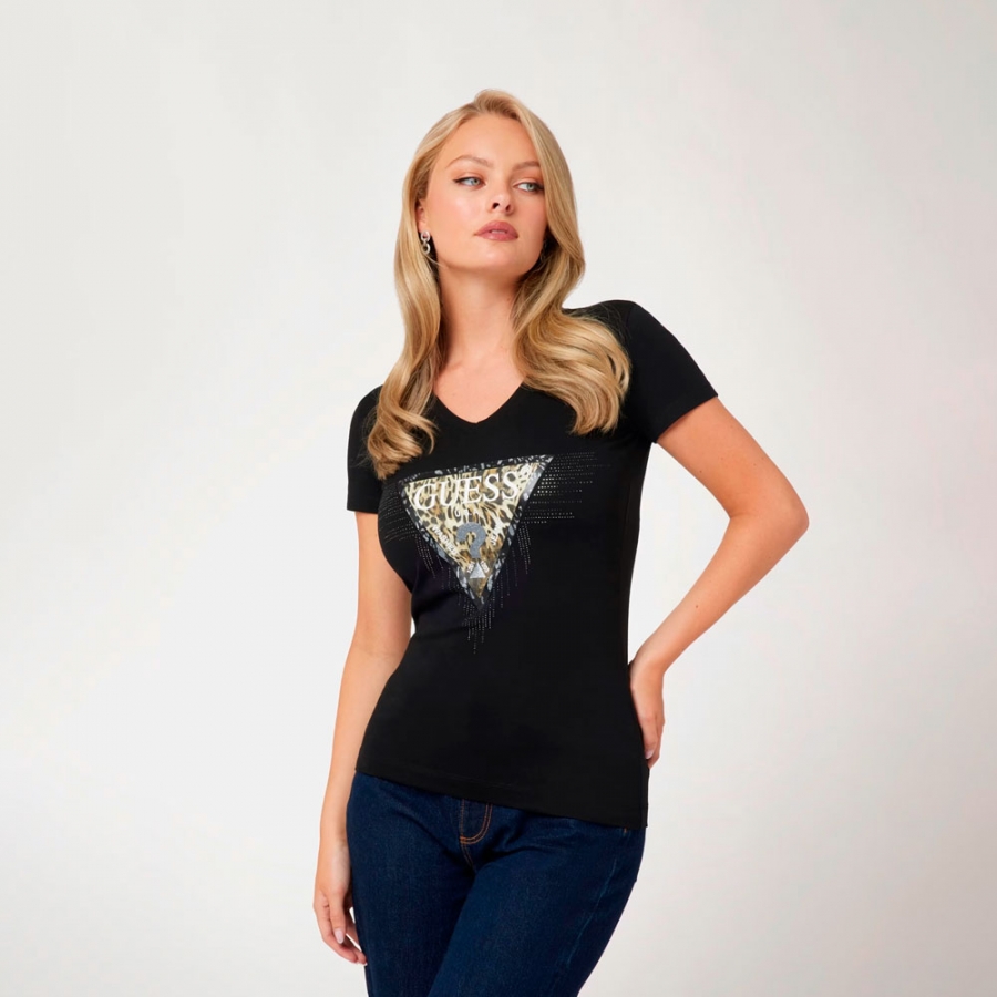 t-shirt-a-logo-triangulaire-a-imprime-animalier