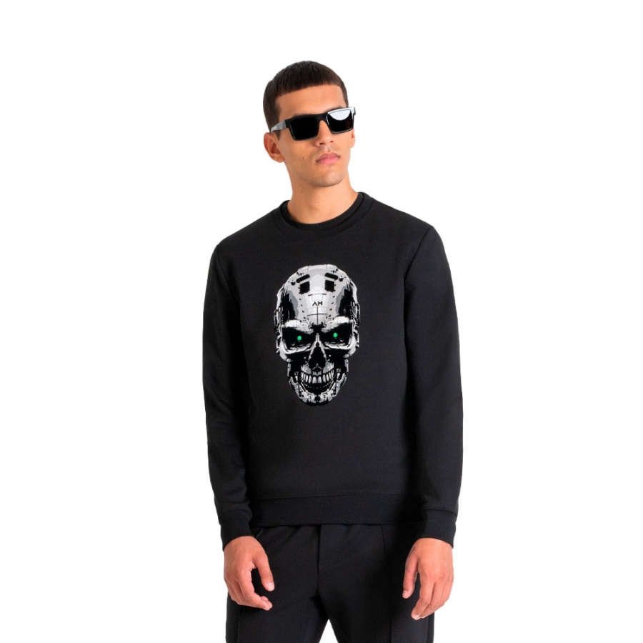 felpa-slim-fit-con-stampa-cyberg-skull