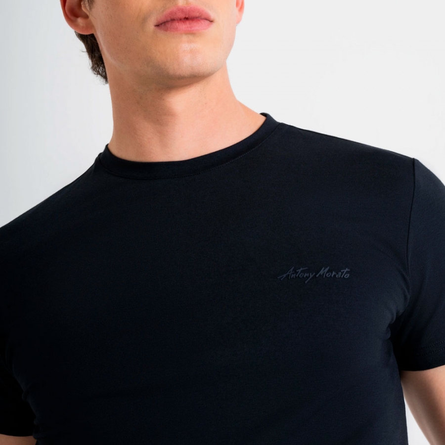 camiseta-super-slim-fit-con-logotipo-estampado