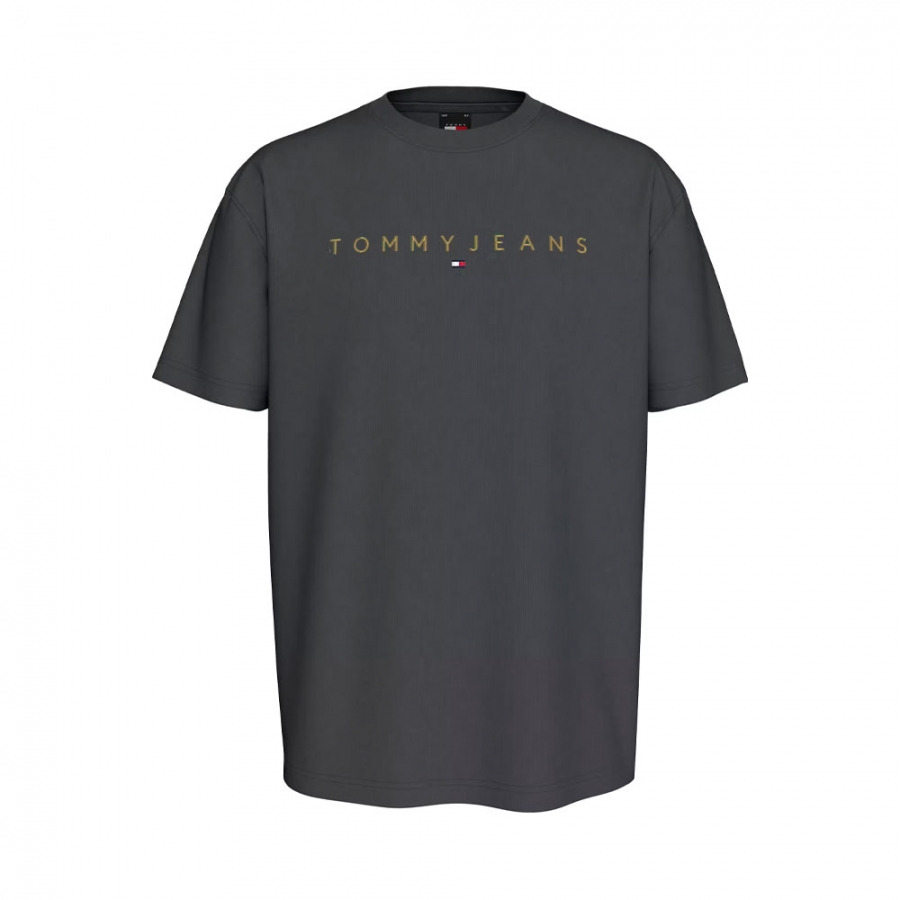 t-shirt-a-logo-lineaire-dore