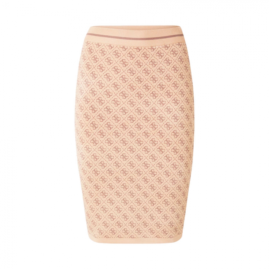 4g-logo-knitted-midi-skirt