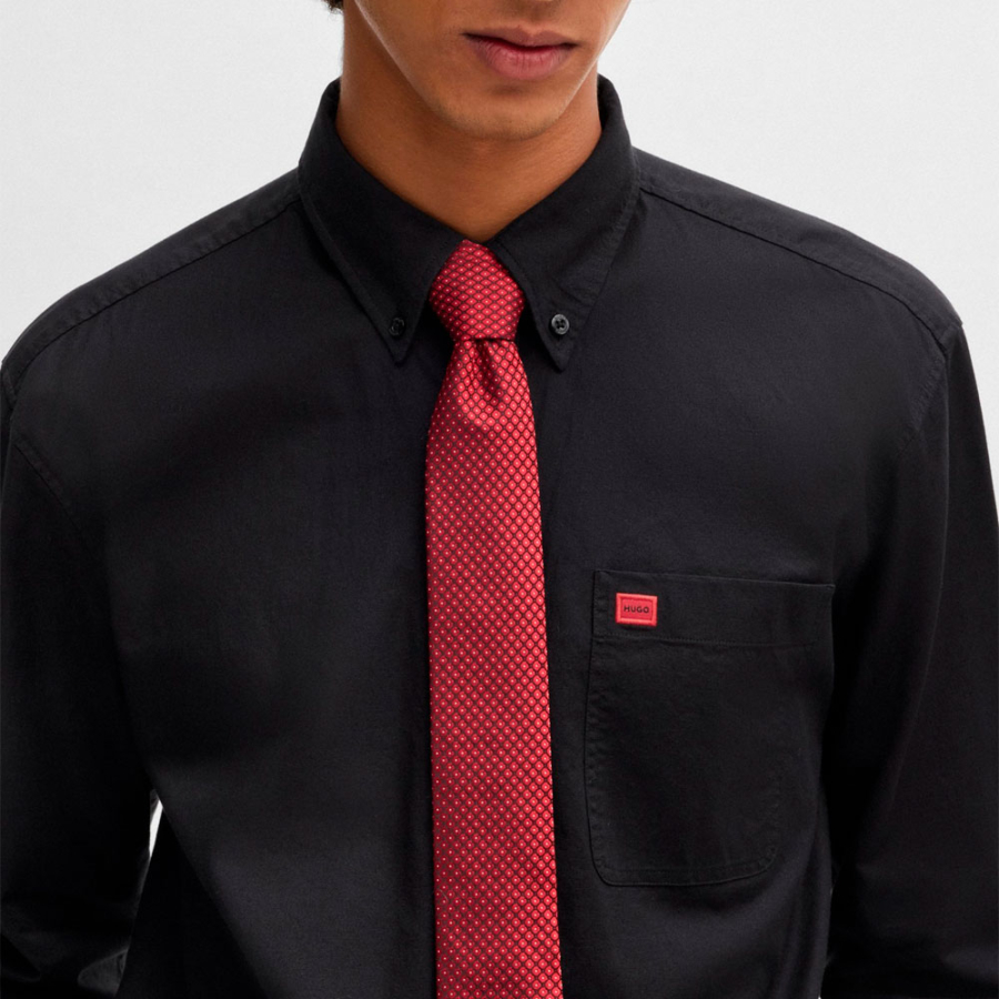 chemise-coupe-slim-en-coton-oxford-lave