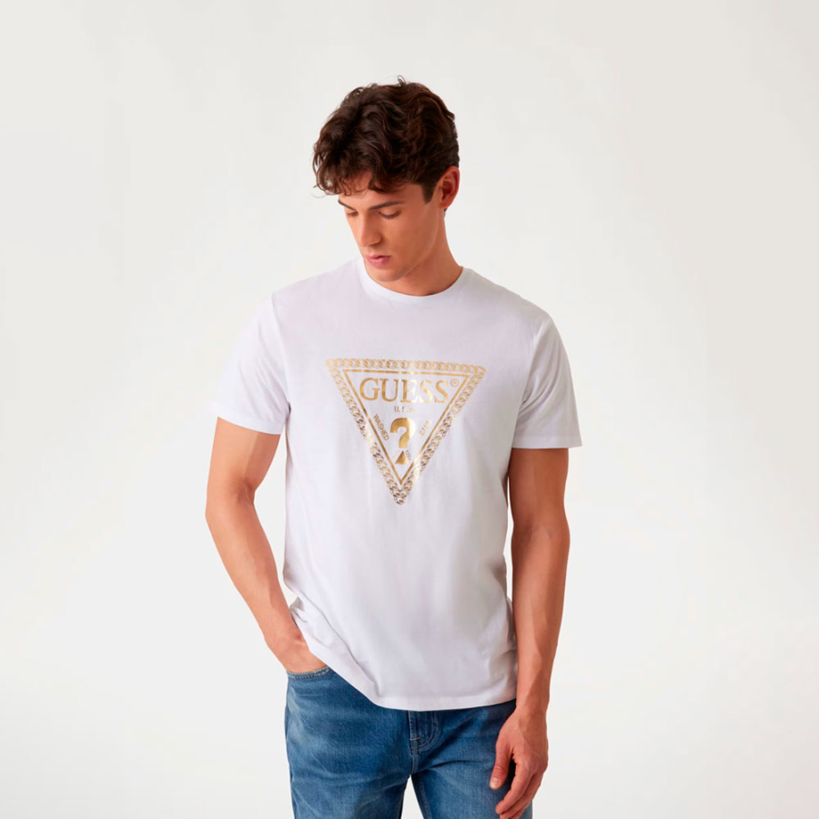 t-shirt-con-logo-triangolo-catena