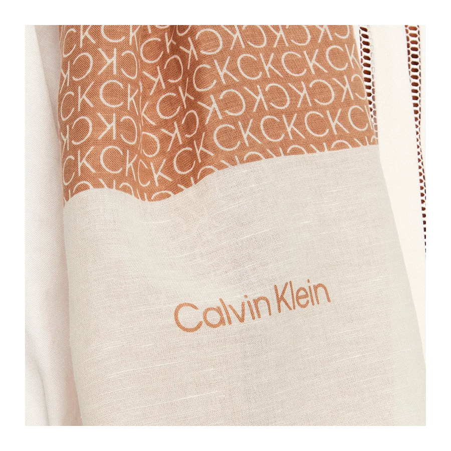 foulard-minimal-in-lino-con-logo