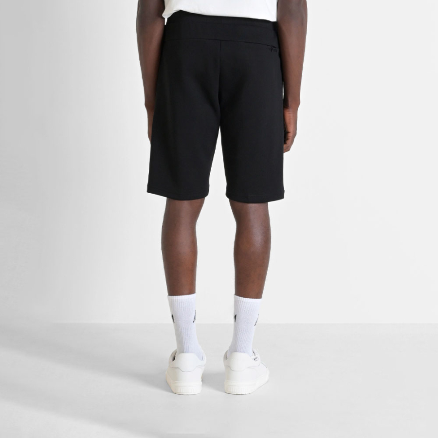 shorts-with-rubber-logo-print