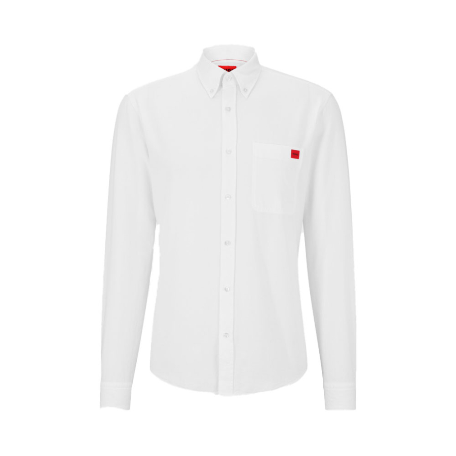 chemise-coupe-slim-en-coton-oxford-lave