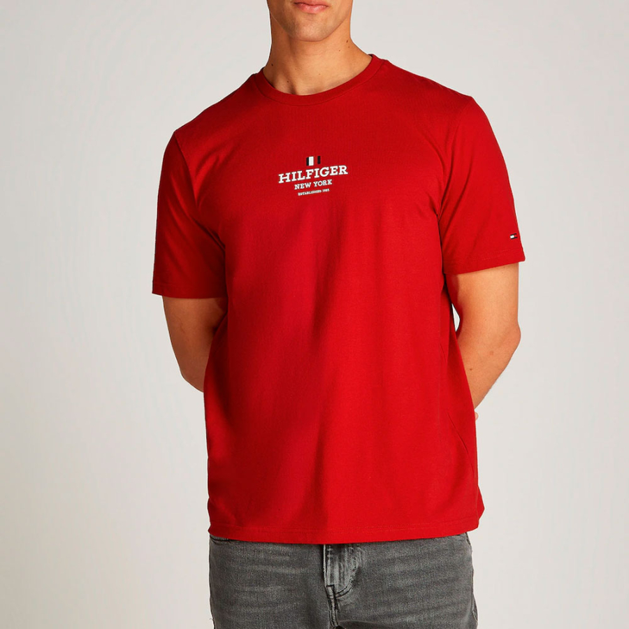 camiseta-de-cuello-redondo-con-logo