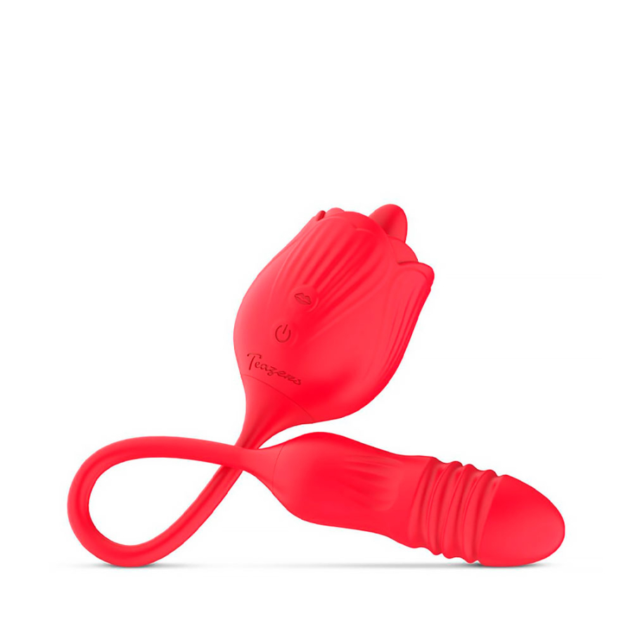 teazers-rose-vibrator-with-thrusting-dildo