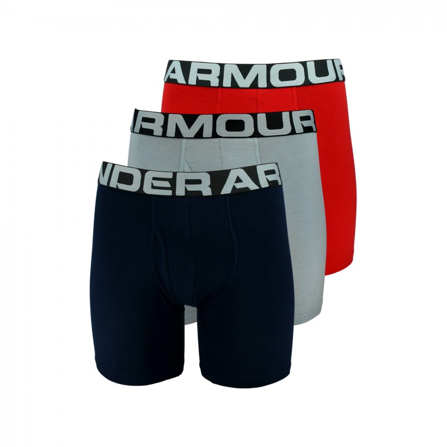 Under Armour Charged Cotton 6In confezione da 3 boxer