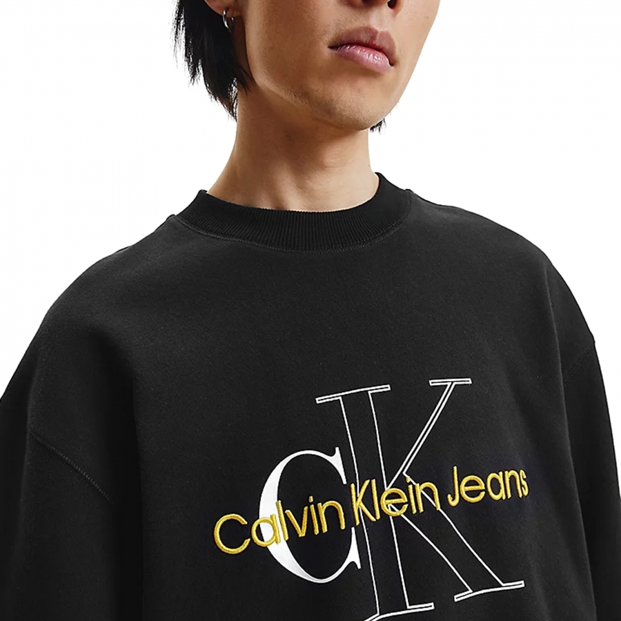 Calvin Klein Loose-Fit Monogram Sweatshirt